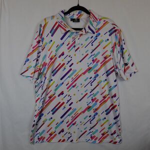 Green Side Golf Rouge Polo Shirt Men's XL Colorful Short Sleeve Retro Vibrant